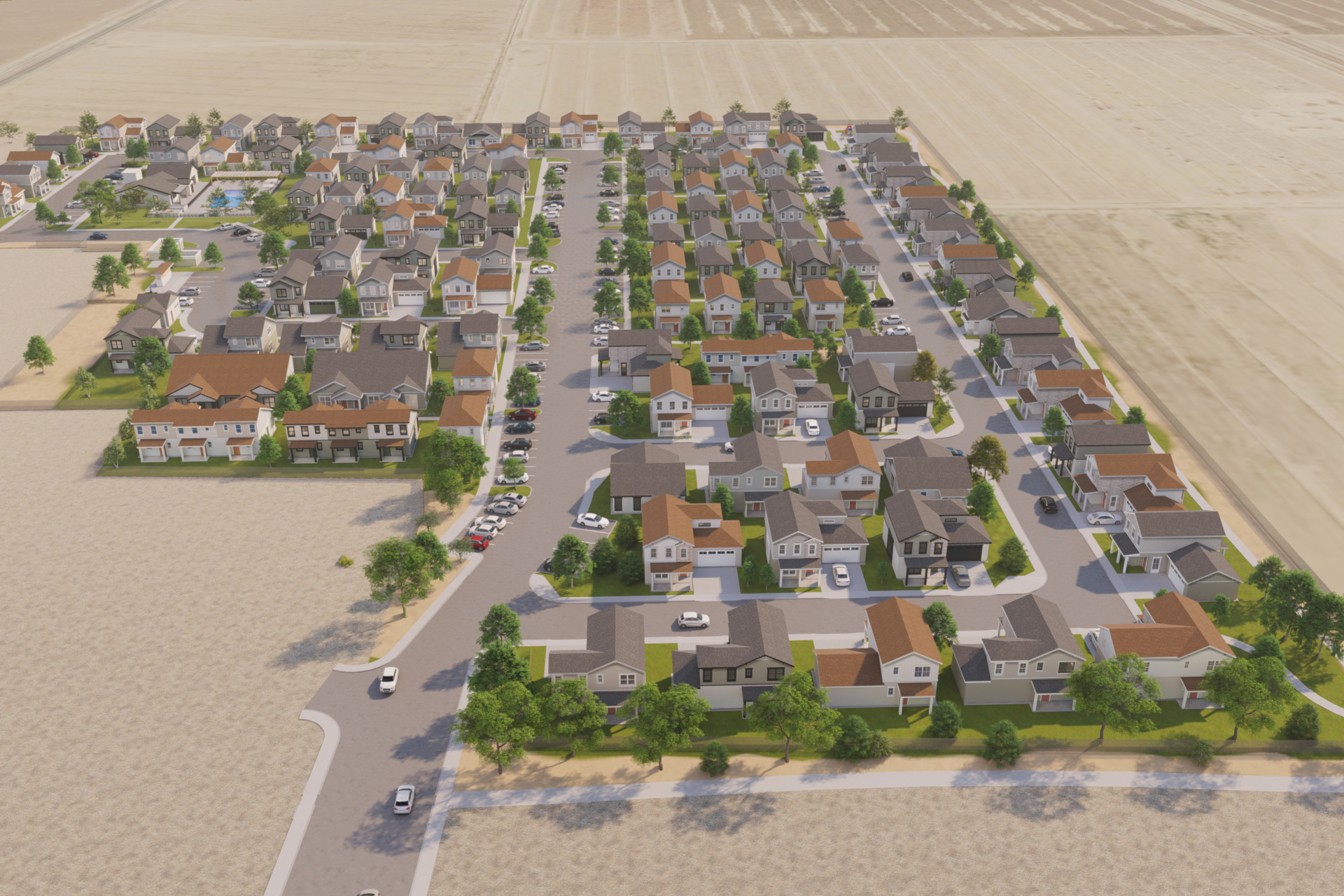 Avanterra Queen Creek Single Family Rental Homes Aerial View